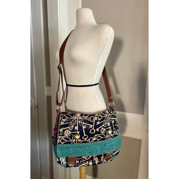 FOSSIL Key-Per Colorful Navy Messenger Bag - Picture 9 of 16